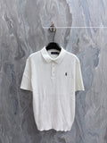 Ralph Lauren Men's Rib‑Knit Johnny Collar Short‑Sleeve Polo Shirt