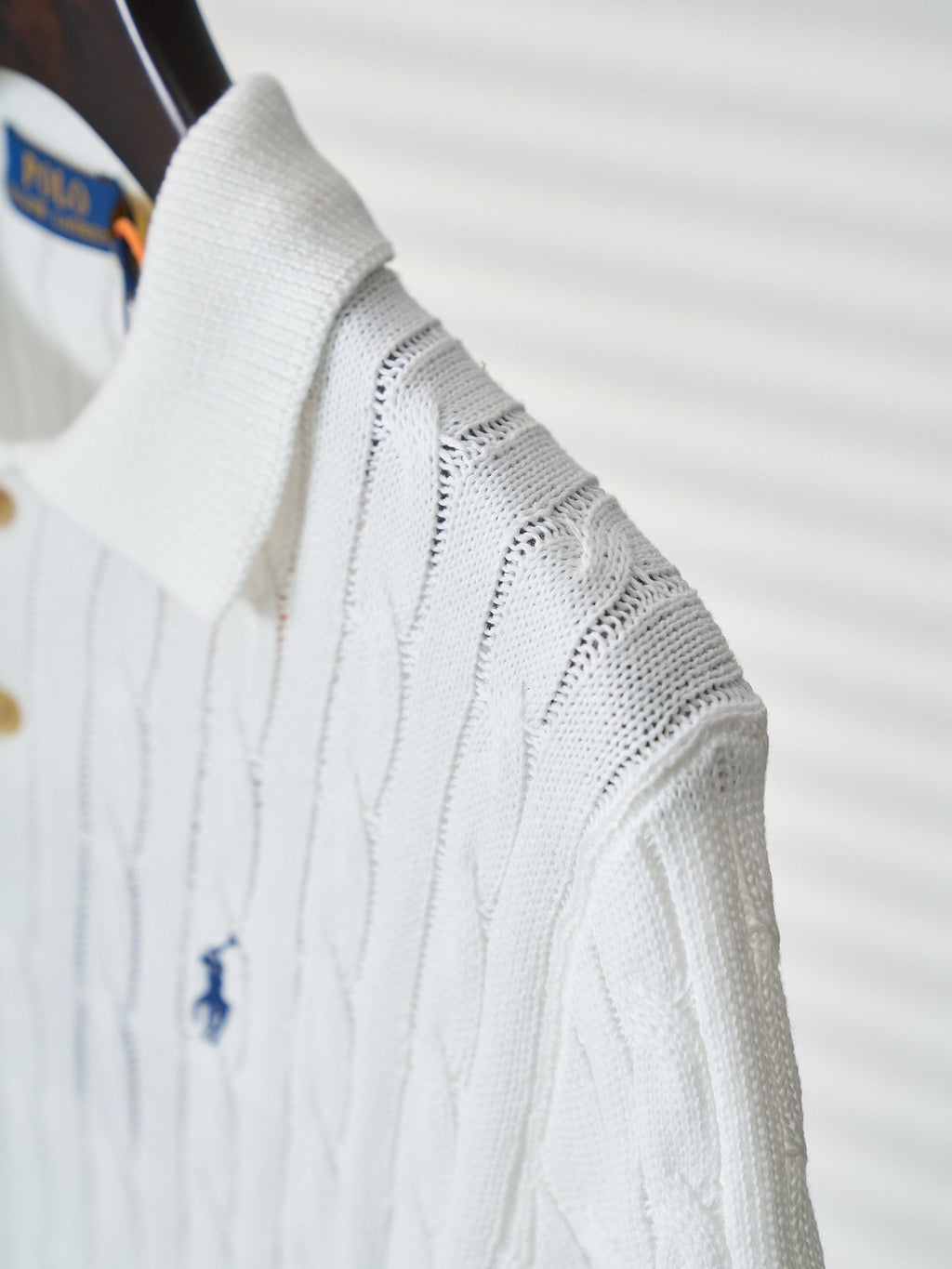 Ralph Lauren Men's Cable‑Knit Short‑Sleeve Polo Shirt
