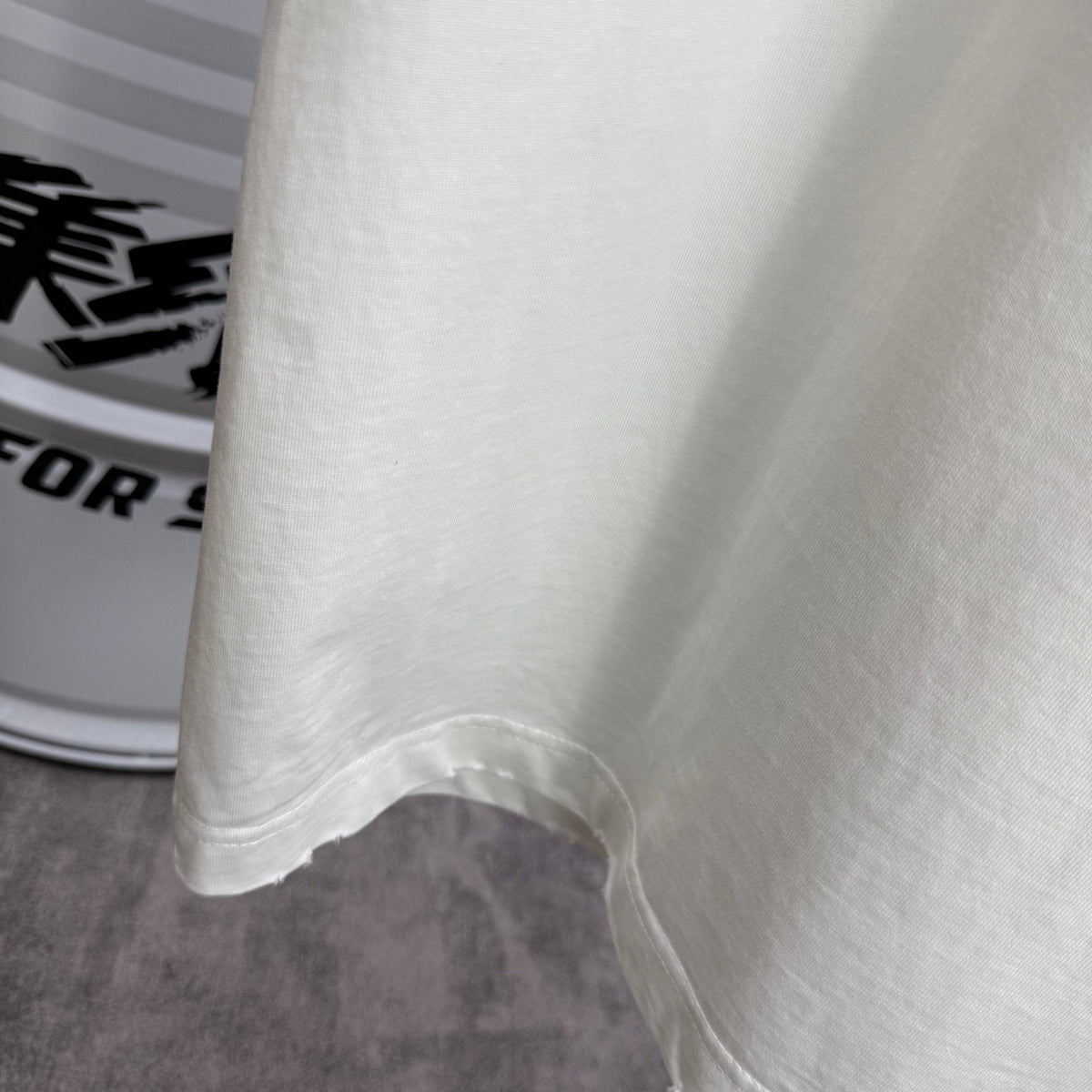 Acne Studios Small Bow‑Graphic Distressed‑Trim Crew‑Neck Short‑Sleeve T‑Shirt